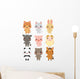 Happy Little Animals Wall Stickers Wall Decal