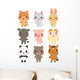 Happy Little Animals Wall Stickers Wall Decal