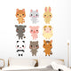 Happy Little Animals Wall Stickers Wall Decal