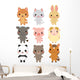 Happy Little Animals Wall Stickers Wall Decal