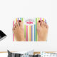 Feet on bathroom scale with word "SOS" on dial Wall Decal