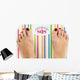 Feet on bathroom scale with word "SOS" on dial Wall Decal