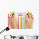 Feet on bathroom scale with word "SOS" on dial Wall Decal