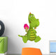 3D Cartoon Dragon with Ice Cream Wall Decal