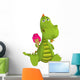 3D Cartoon Dragon with Ice Cream Wall Decal
