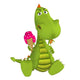 3D Cartoon Dragon with Ice Cream Wall Decal