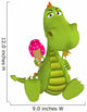 3D Cartoon Dragon with Ice Cream Wall Decal