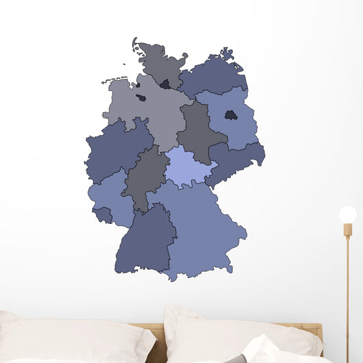Germany map Wall Mural