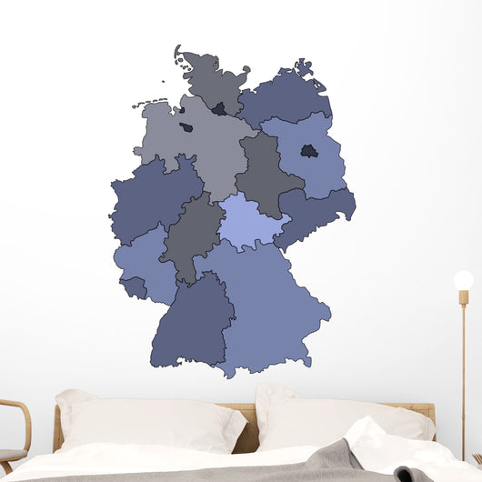 Germany map Wall Mural