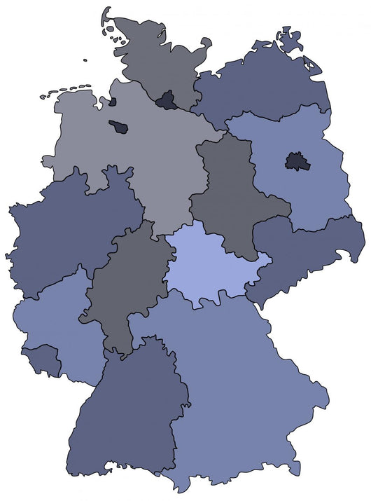 Germany map Wall Mural