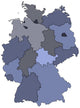 Germany map Wall Mural