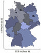 Germany map Wall Mural