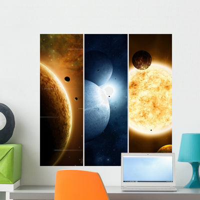 Space Banners shown on a wall