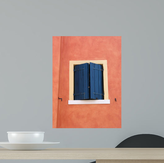Blue Window Wall Mural