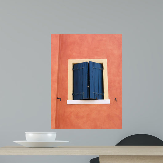 Blue Window Wall Mural