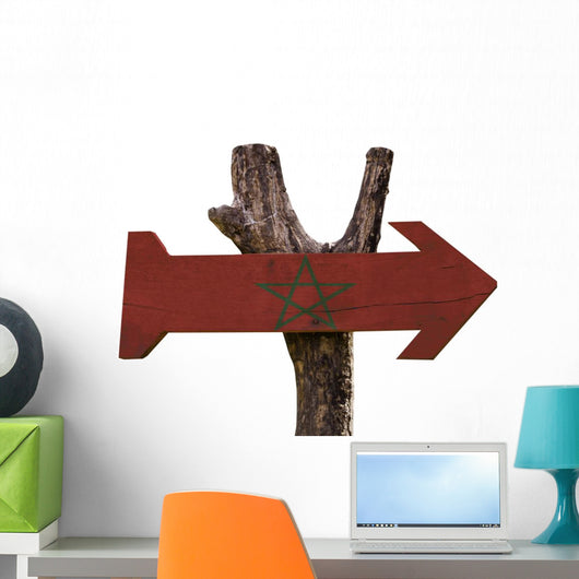 Morocco Wooden Sign White