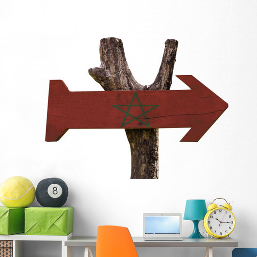 Morocco Wooden Sign White