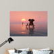 elephant and dog sitting in the middle of the sea Wall Mural
