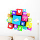 Social media symbols Wall Decal