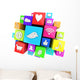 Social media symbols Wall Decal