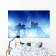 American football players in game, touchdown. Stadium lights Wall Mural