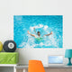 Man falling and splashing into water Wall Mural