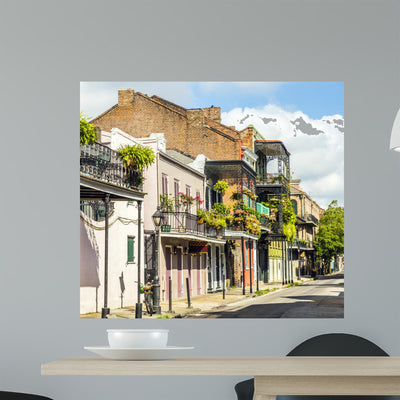 Building French Quarter New shown on a wall