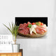 Arrangement of Delicatessen Cold Cuts with Smoked Ham, Cheese Wall Mural
