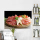 Arrangement of Delicatessen Cold Cuts with Smoked Ham, Cheese Wall Mural