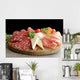 Arrangement of Delicatessen Cold Cuts with Smoked Ham, Cheese Wall Mural