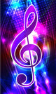 Abstract with Treble Clef