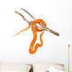 Creamsicle Corn Snake (elaphe Guttata Guttata) on a Dry Branch. Wall Decal