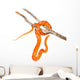 Creamsicle Corn Snake (elaphe Guttata Guttata) on a Dry Branch. Wall Decal