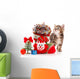 Happy Holidays Kitten Wall Decal
