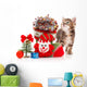 Happy Holidays kitten Wall Decal