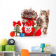 Happy Holidays kitten Wall Decal
