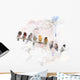 Watercolor Image Perching Birds Wall Decal