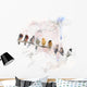 Watercolor Image Perching Birds Wall Decal