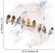 Watercolor Image Perching Birds Wall Decal