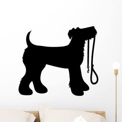 Airedale Terrier Leash shown on a wall