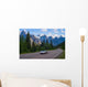 sports car, moraine lake road Wall Mural