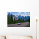 sports car, moraine lake road Wall Mural