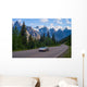 sports car, moraine lake road Wall Mural