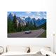 sports car, moraine lake road Wall Mural