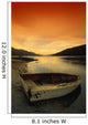 Old Rowboat At Water's Edge With Sunset Background Wall Mural