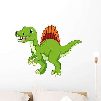 Spinosaurus Cartoon Wall Decal shown on a wall