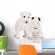 White English Bull Terrier Puppies Wall Decal