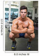 Shirtless Muscular Man Flexing Muscles in Gym Wall Mural