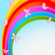 Rainbow Sky with Butterfly