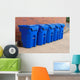 Blue Garbage Cans Wall Mural